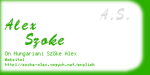 alex szoke business card
