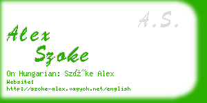 alex szoke business card